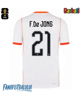 Țările de Jos Frenkie de Jong #21 Tricou Fotbal Replică Mondial 2026 Barbati Deplasare